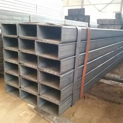 Black Grey Rectangular Steel Pipe 600 X 600MM Customization Seamless Black Iron Pipe