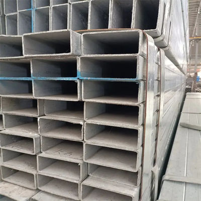 Black Grey Rectangular Steel Pipe 600 X 600MM Customization Seamless Black Iron Pipe