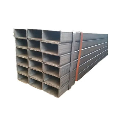 Black Grey Rectangular Steel Pipe 600 X 600MM Customization Seamless Black Iron Pipe
