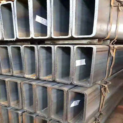 Black Grey Rectangular Steel Pipe 600 X 600MM Customization Seamless Black Iron Pipe